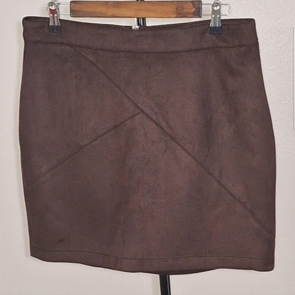 Relish Noless Faux Suede Skirt
